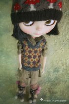 Gaga hand-hand-woven plaid vest multi-color optional momoko Blythe jerryberry azone