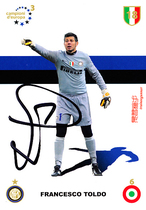 Toldo Inter Milan 2009-10 season autographed official card (IP signature)