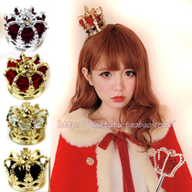 Lolita Headdress King Queen Coronation Ceremony Lolita Bride Gold Silver Rose Stereo Crown Headdress