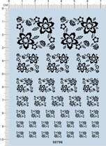 00796-A5912-Flower Model Car Water Sticker