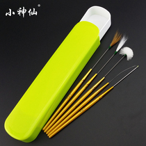 Little fairy ear picking tool wooden handle 5-piece goose feather stick horsetail hair sound needle hair stick Ear digging spoon Send luminous ear spoon