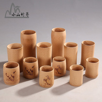 Bamboo cup No lacquer Bamboo cup Carbonated Bamboo Cup Bamboo Cylinder Cup Outside ladys water glass Farmers Home Letea water cup can be lettering