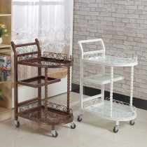 Beauty salon trolley shelf Three-layer mobile European Wrought iron nail instrument embroidery fire tank tool trolley