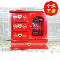 Wedding jewelry box wooden Princess European style Korean jewelry storage box hand jewelry box wedding gift bride gift