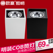 Eurowin led Minning cylinder light square free of open pore hanging wire rod cob spotlight 5w10w20w suction top spot light ceiling lamp