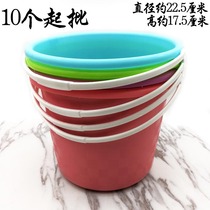 I1843 plastic small bucket 10 handbag household bucket Yiwu 2 yuan two yuan store daily necessities wholesale