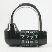 Full metal wheel 4 digit digital code lock large room door lock padlock U lock anti-theft lock gym lock