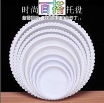 White round plastic tray flowerpot tray white red tray indoor potted tray