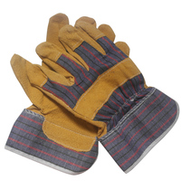 Two-layer welding gloves cowhide welding wear-resistant gloves high temperature welder protective labor gloves