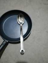 Export kitchen supplies Stir-fry long shovel Restaurant spoon flat spoon beautiful and exquisite stainless steel 120g