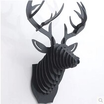 Wooden elk header wall hanging animal headhead elk head decorative creative furniture wall jewelry deer angle alley