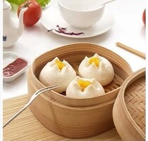 Milk Yellow Pack Port-style tea Restaurant Quick-Freeze Bag noodles Nutritious Breakfast milky Steamed Buns 12 Stuffed Buns