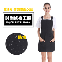 Nail salon apron Hairdresser technician work clothes Hair salon hair coloring assistant technician Apron Nail work clothes Waterproof