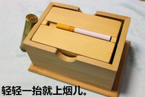 2015 new wooden cigarette case automatic smoking 20 sets home creative solid wood mens smoking kit