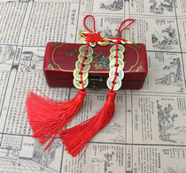 Five emperors copper coins to recruit wealth to avoid evil and prevent the small people home town house 2 3cm two strings of five Emperor money car hanging