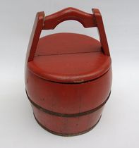 Ancient Play Miscellaneous Folk Customs Nostalgia Old Objects Red Makeup Large Paint Bucket