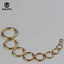 Without it seamless brass circle copper ring ring solid copper ring leather goods diy leather handmade hardware accessories consumables
