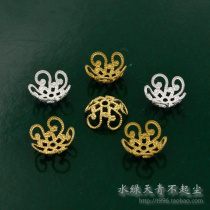 Hollow small torus pure copper silver plated gold diy handmade foil spacer hairpin step head jewelry accessories