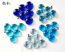 Grab 200 medium blue mix and match Mediterranean style glass flat bead fish tank interior decoration aquarium landscape