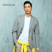 Yuanben autumn knitted suit mens casual small suit slim business jacket jacket single piece design sense loose