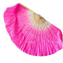 Aerobics dance fan Bamboo fan bone color fan cloth dance fan Square dance fan Large Yangge dance fan