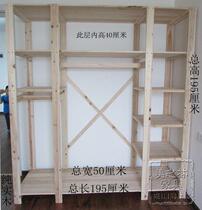  Wardrobe wardrobe simple cloth cabinet new simple modern double single person assembly hanging household solid wood fabric 044
