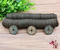 Ancient coins antique bronze coins black and green five dynasties before five emperors copper coins 100 a string of Kangxi Tongbao