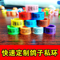 Quick custom pigeon private ring custom-made pigeon foot ring open foot ring ring pigeon foot ring bayonet ring bayonet private ring pigeon