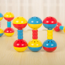 Baby rattle toy Newborn hand rattle Double-headed bell dumbbell Infant kindergarten bell