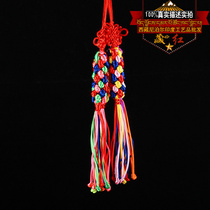  Tibetan red hand-woven Chinese knot multi-color King Kong knot pendant Couple hand-customized lucky and safe pendant