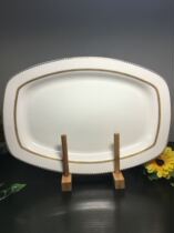 Tangshan Longchang Bone China Porcelain Tableware Loose Pieces White Relief Bone China Porcelain Tableware One Grade of Bones Porcelain Generous Fish Dish