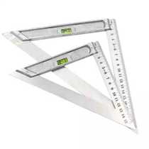 Horizontal triangle ruler 90 degree straight angle ruler Stainless Steel woodworking steel plate ruler 45 degree steel angle ruler ruler ruler scale