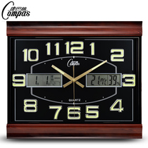 Kangba modern calendar wall clock living room perpetual calendar clock Chinese mute big wall clock clock clock quartz clock