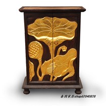Thai crafts home decoration Southeast Asian style solid wood carved display cabinet shoe cabinet porch cabinet decoration cabinet ornaments