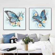 New 5D Diamond painting full of diamond embroidered butterfly flower simple modern restaurant paste diamond cross stitch living room masonry painting
