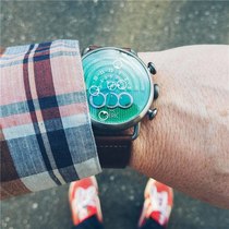 Overseas Xeric mens watch Halograph Chrono Green large dial watch mens luminous new