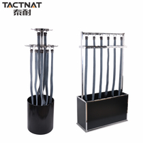 Tai Nai clothing store belt storage props adhesive hook square barrel stainless steel floor hanging belt display rack display rack