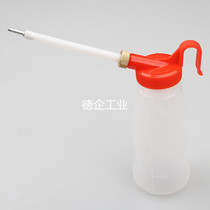 Red long mouth oil pot 180ml capacity with scale plastic oil pot horizontal mouth plastic bottle glue pot bending mouth pot