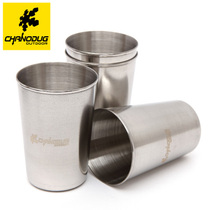 Summer Nodoggi Summer outdoor camping stainless steel small wine glasses convenient to carry small water glasses 4 pieces of cup bucket