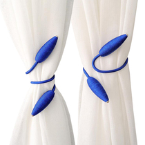 Nordic style curtain buckle lacing strap strap modern simplicity about a pair of ties hanging ball tied rope Ornament Living Room