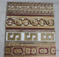 Ceramic tile antique gold-plated waistline corner kicking line serif European-style floor wave line edge