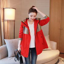  Pregnant womens spring and autumn jackets 2021 new womens fashion Korean casual hoodie outer wear pregnant women windbreaker trend