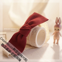 (CreamHouse) Korean baby girl baby boy red bow hair hoop hair accessories
