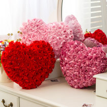 Red Loving Pillow Heart-shaped Heart-shaped Leaning Pillow Cute Peach Heart Plush Toy Wedding Wedding Girl Girl Presents