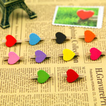 Color stationery Wooden heart-shaped small clip Polaroid clip Hemp rope Postcard clip Hemp rope set