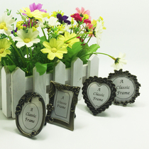 Zinc alloy bracket type one inch big head photo frame alloy retro craft photo frame metal copper color big head sticker photo frame