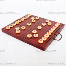 Antique Chinese chess big number desktop chessboard folding portable chess gift gift classical