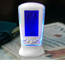 Electronic alarm clock Japanese and Korean home clock with music display temperature lazy alarm multifunctional luminous LED