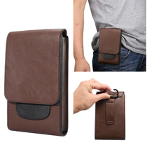 Suitable for 6 5 inches Xiaomi Max2 mobile phone bag double-layer waist bag leather sleeve waist cover MIX bag bag vertical wear belt men