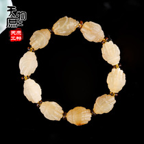 Natural goat corner handstring engraving Buddhist hand chain moisturizing white buddhist hand-in-pearl hands-in-hand chain couple of the hand chain couple S